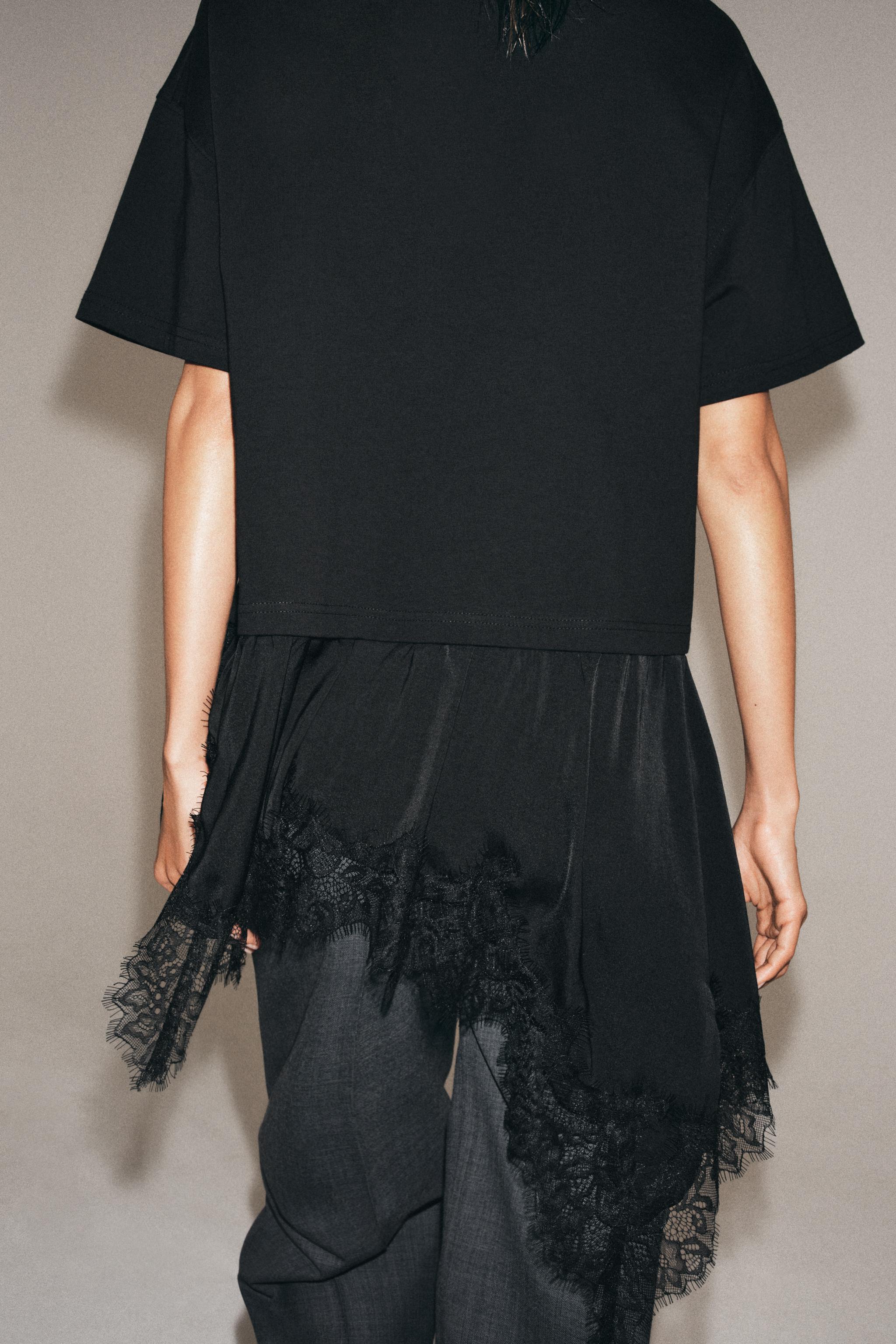 COMBINATION LACE T-SHIRT